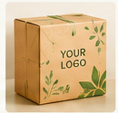 Sustainable Packaging - Natural textures and recyclable materials.